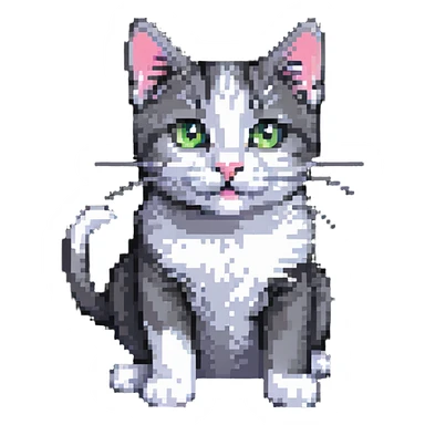 playful cat sticker