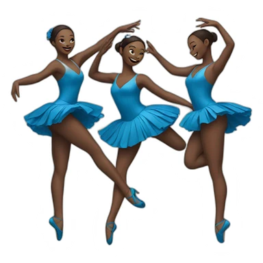 two dancers in blue dresses sticker