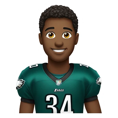 boys having fun indoors in eagles jerseys sticker