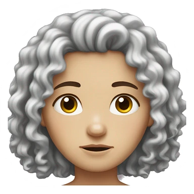 curly hair white girl sad sticker