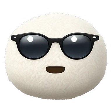 rice ball with glasses sticker