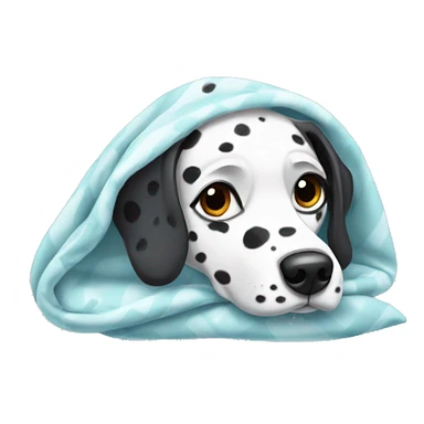 Dalmatian in a blanket  sticker
