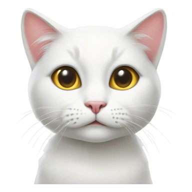 coquette white cat sticker