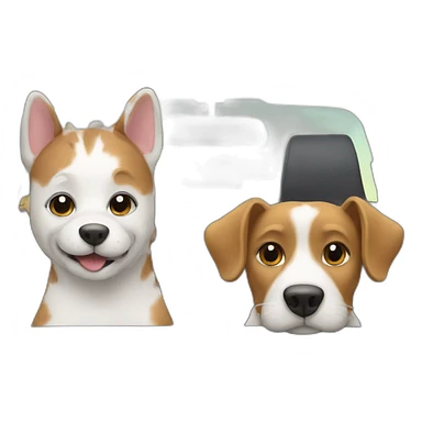 dog and cat in the car sticker