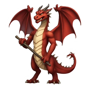 A dragon with staff sticker