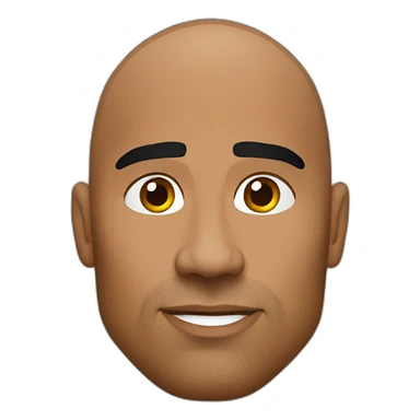 The rock eyebrown sticker