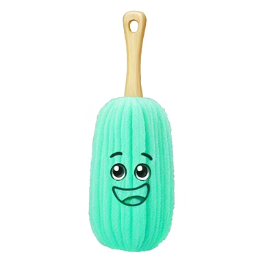 Synthetic loofah sticker
