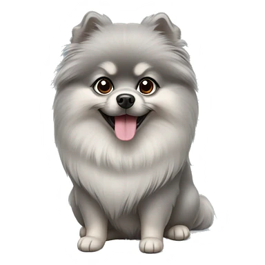 Grey Pomeranian  sticker