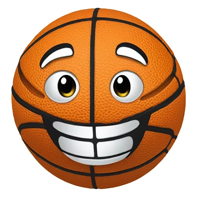 Basket ball smiling sticker