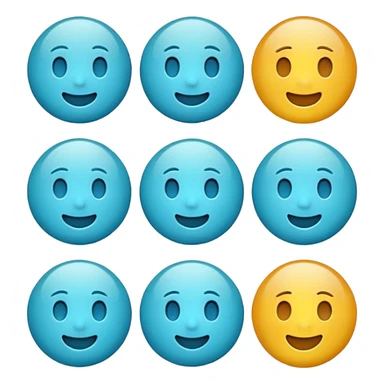 emoji na cor ciano sticker