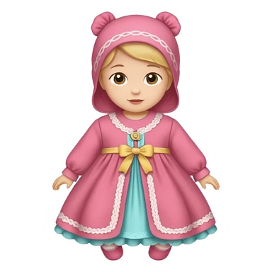 baby girl traditional baby clothes sticker