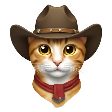 a cat wearing a cowboy hat and cowboy boots sticker