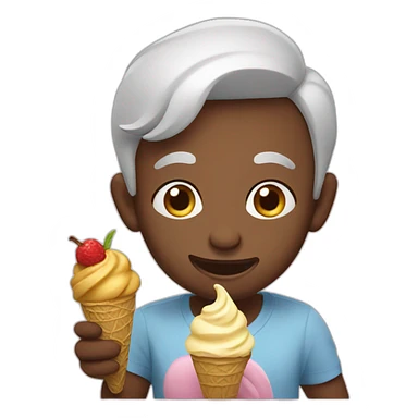 yogi ji eating ice cream sticker