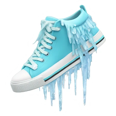 frozen sneaker with icicles sticker