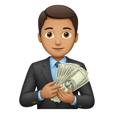 Maintenance guy with money sticker