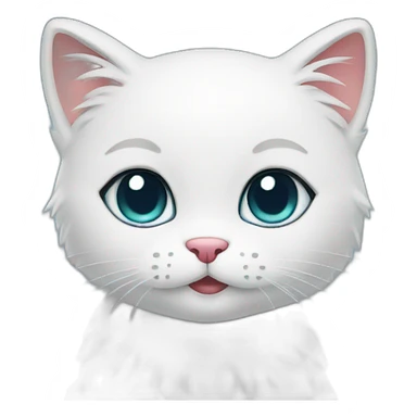white christmas kitty sticker
