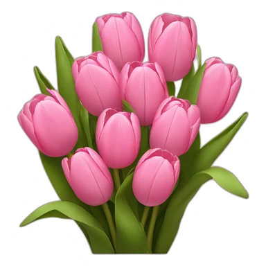 Bouquet of pink tulips sticker