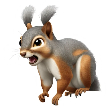 Wild rabid squirrel  sticker