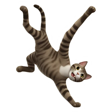 Cat doing cartwheel sticker