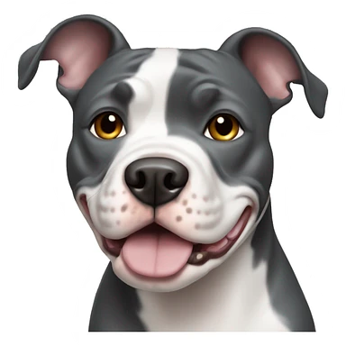 Dark gray and white pitbull dog sticker