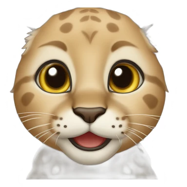 Baby cougar smiling sticker
