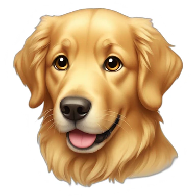 Golden retriever with cute eyes sticker