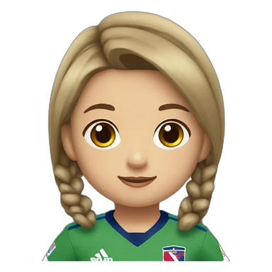 niña con el uniforme y bandera del SD.EIBAR sticker