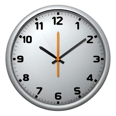 clock showing 7 am
 sticker