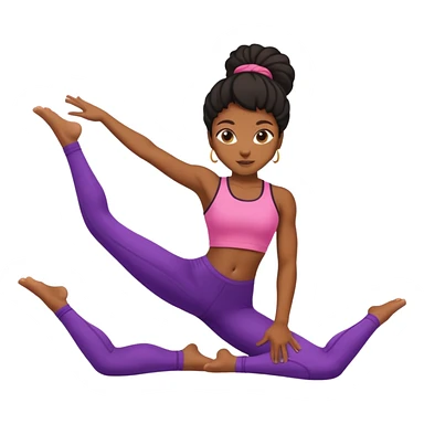 Black girl doing the splits sticker