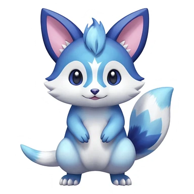 Shiny Exotic Colorful Pastel-Nebula-Gradients Furret-Meowstic-Zangoose-Hybrid (Full body) sticker