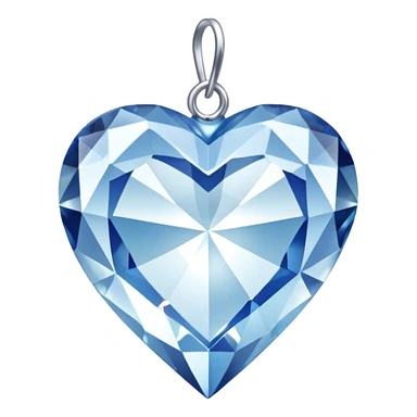 Hanging crystal heart  sticker