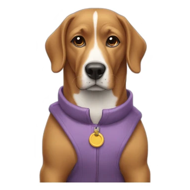 Dog in wears sticker