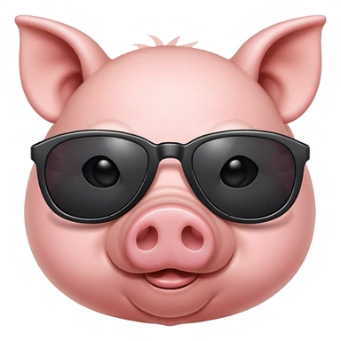 pig with sunglasses sticker