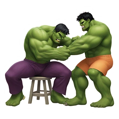 the hulk spanking a peach  sticker