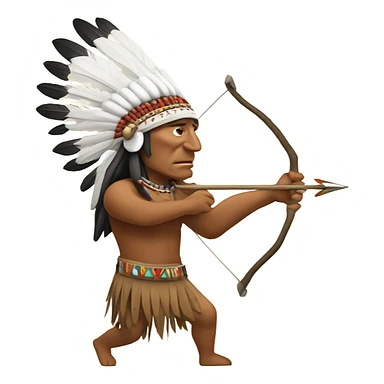 Indian chief firing arrow sticker