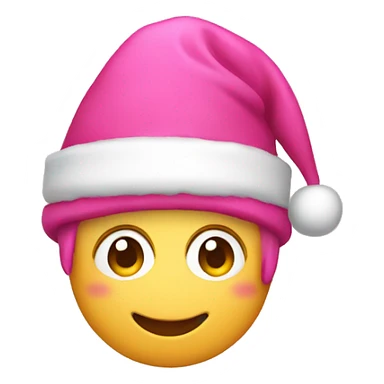 Pink chirstmas hat sticker