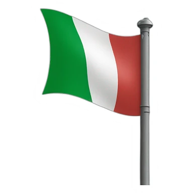 Italian flag on pole sticker