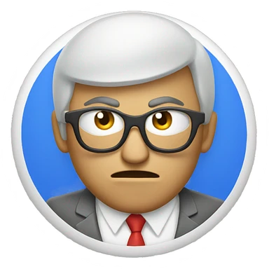 Google "G" logo with angry face and business sticker