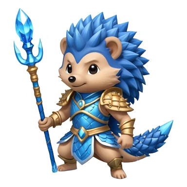 water bender hedgehog warrior sticker