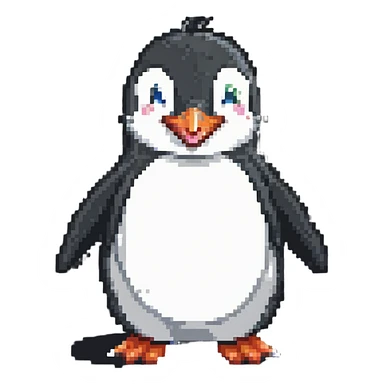 laughing penguin sticker