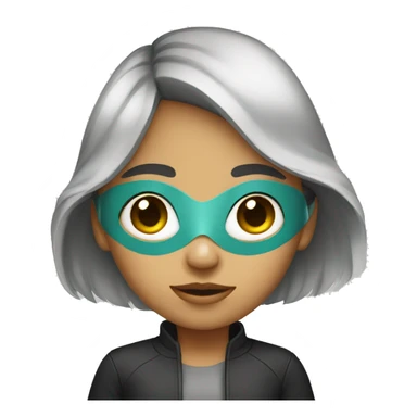 Girl with mask sticker