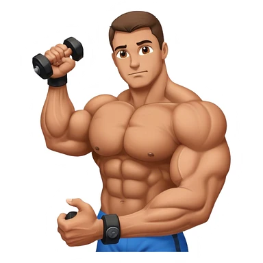 bodybuilder forearm exercise sticker