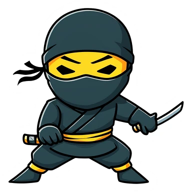 masked ninja sticker