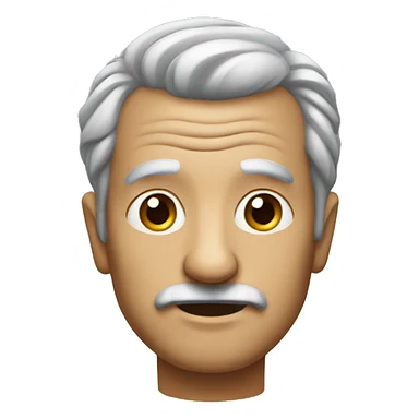 oldman with hairs sticker