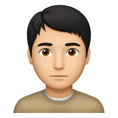 cabelo liso homen sticker