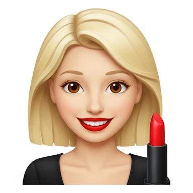 Face of blonde woman very happy sticker