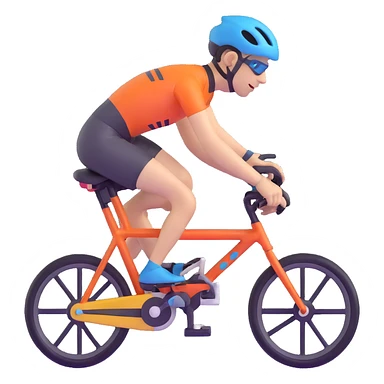 bike rider in racing gear sticker