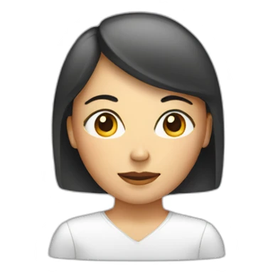 woman head on a computer sticker