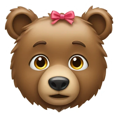 Bear with bows sticker