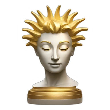 Statue, rays of light from eyes, sculpture, western style sculpture, majestic sticker